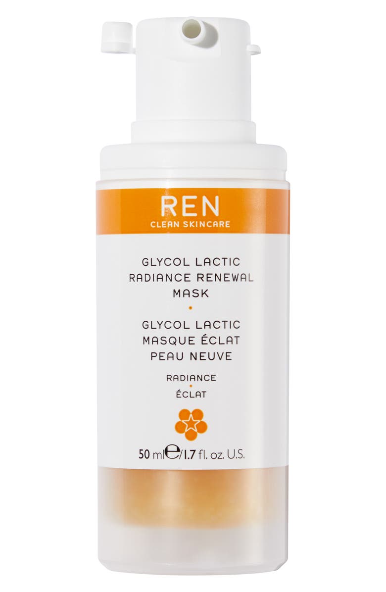 REN Clean Skincare Glycol Lactic Radiance Renewal Mask, Main, color, 