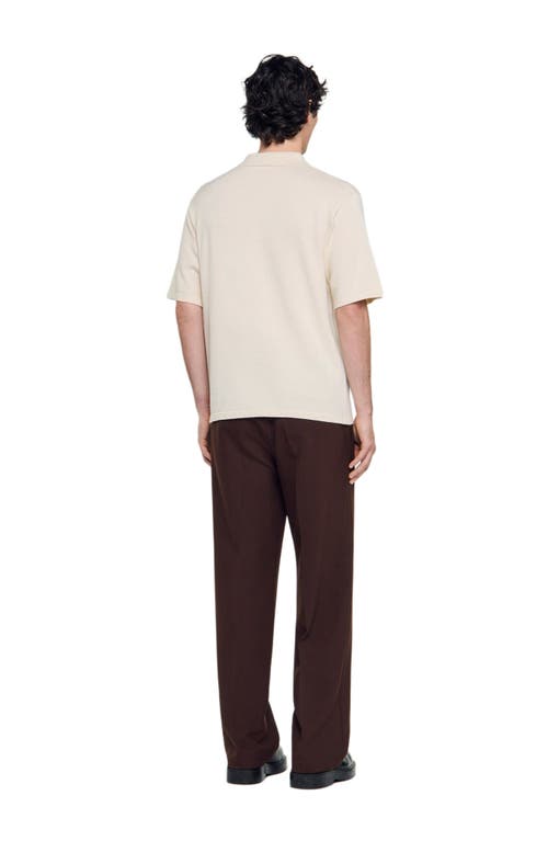 Sandro Polo With Rope Embroidery In White