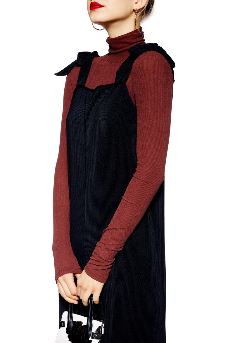 Tie Shoulder Crop Jumpsuit, Alternate, color, BLACK