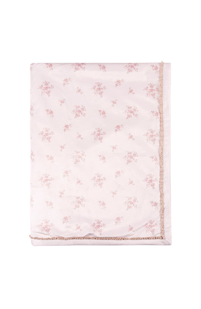 Just Born Floral Plush Blanket with Satin Trim, Alternate, color, Pink Floral