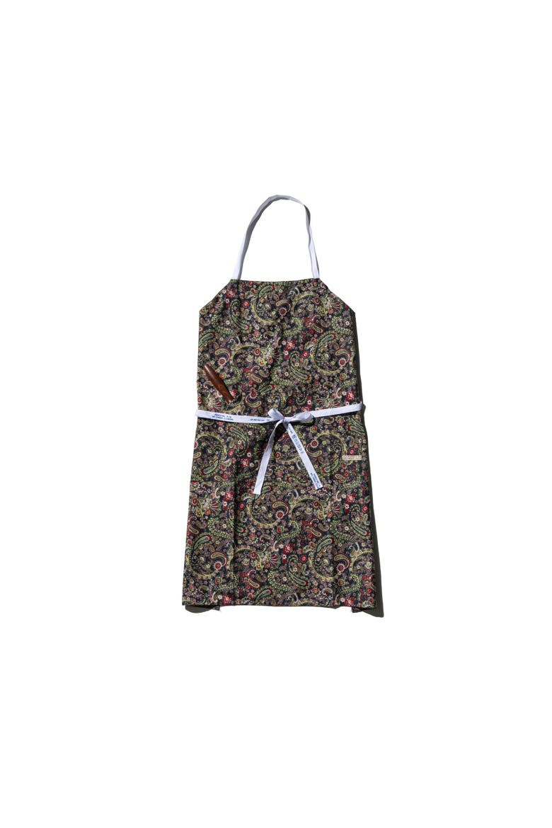 Handprinted Adult Apron, Main, color, Paisley