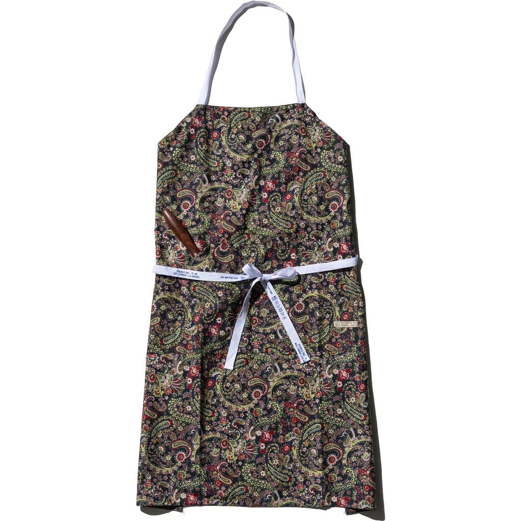 Puebco Handprinted Adult Apron In Paisley