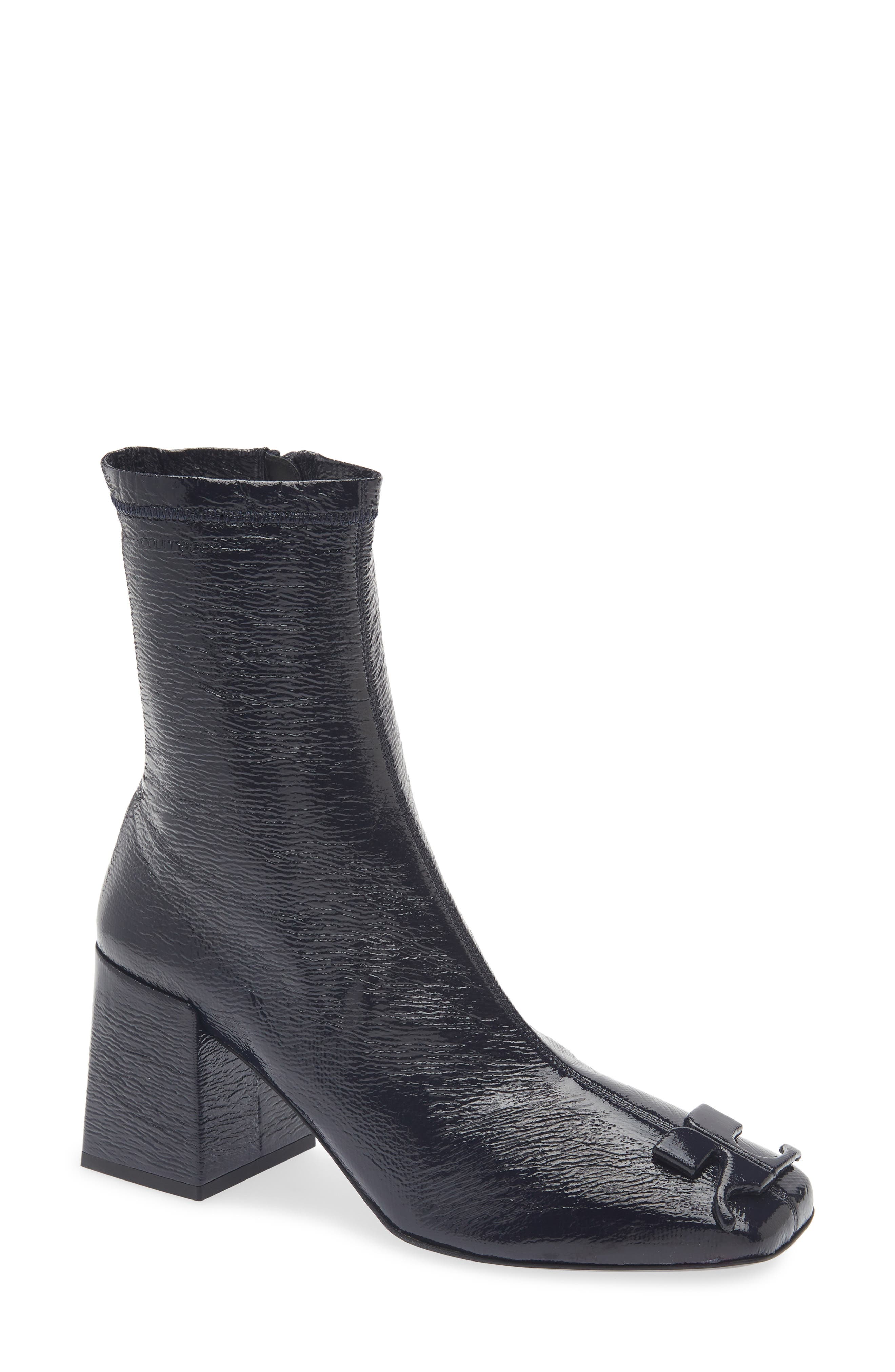 Re-Edition Vinyl Ankle Boot, Main, color, NAVY