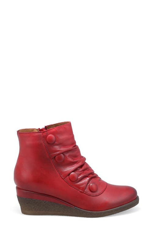 Miz Mooz Maxy Wedge Bootie In Red