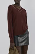 MANGO Bert Jersey V-Neck Sweater