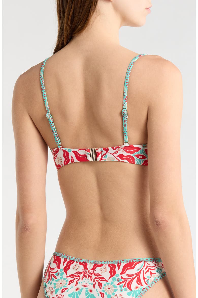 Mona Print Underwire Swim Top, Alternate, color, FLAME COMBO