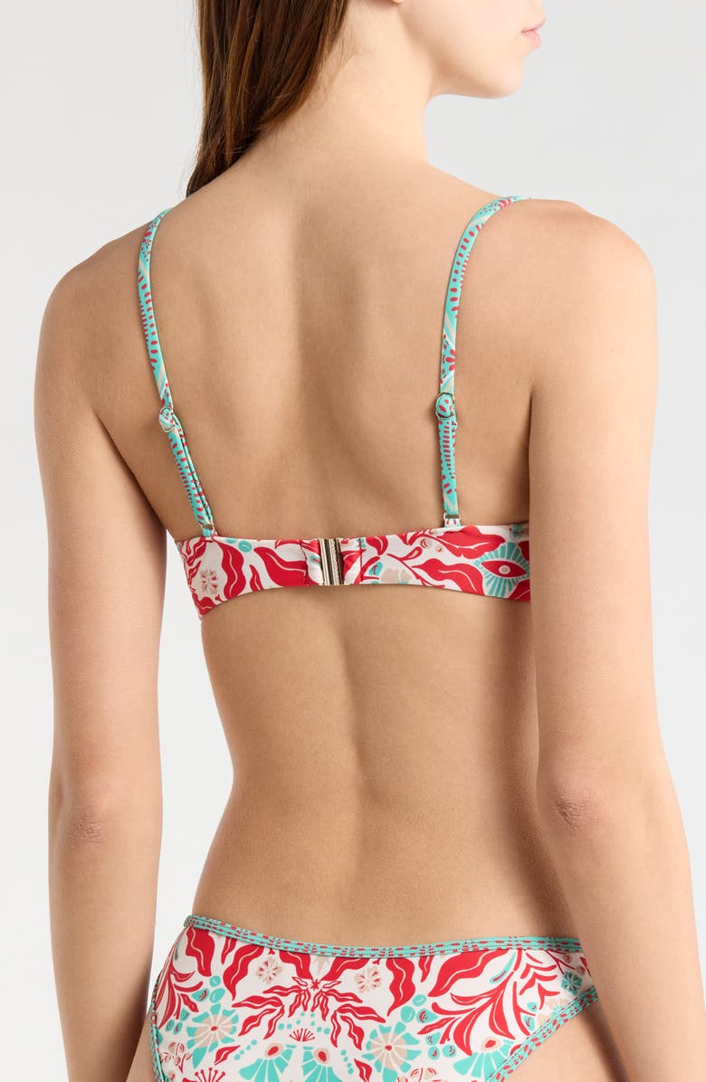 Ramy Brook Mona Print Underwire Swim Top, Alternate, color, Flame Combo