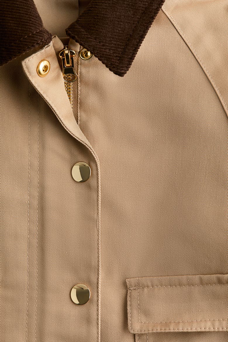 Corduroy-collar Utility Jacket, Alternate, color, Beige