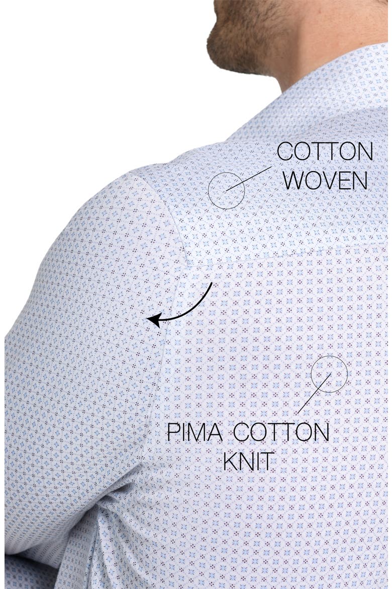 Reworked Slim Fit Cotton Dress Shirt, Alternate, color, WHITE/ BLUE