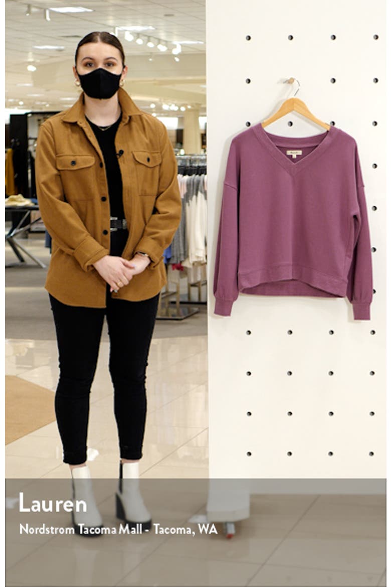 Hemp & Organic Cotton Blend V-Neck Sweatshirt video