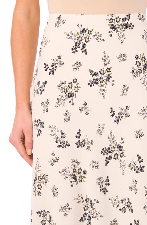 Cece Bias Cut Satin Midi Skirt In Yellow