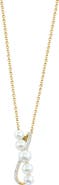 EFFY Diamond & Freshwater Pearl Pendant Necklace