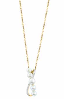 EFFY Diamond & Freshwater Pearl Pendant Necklace