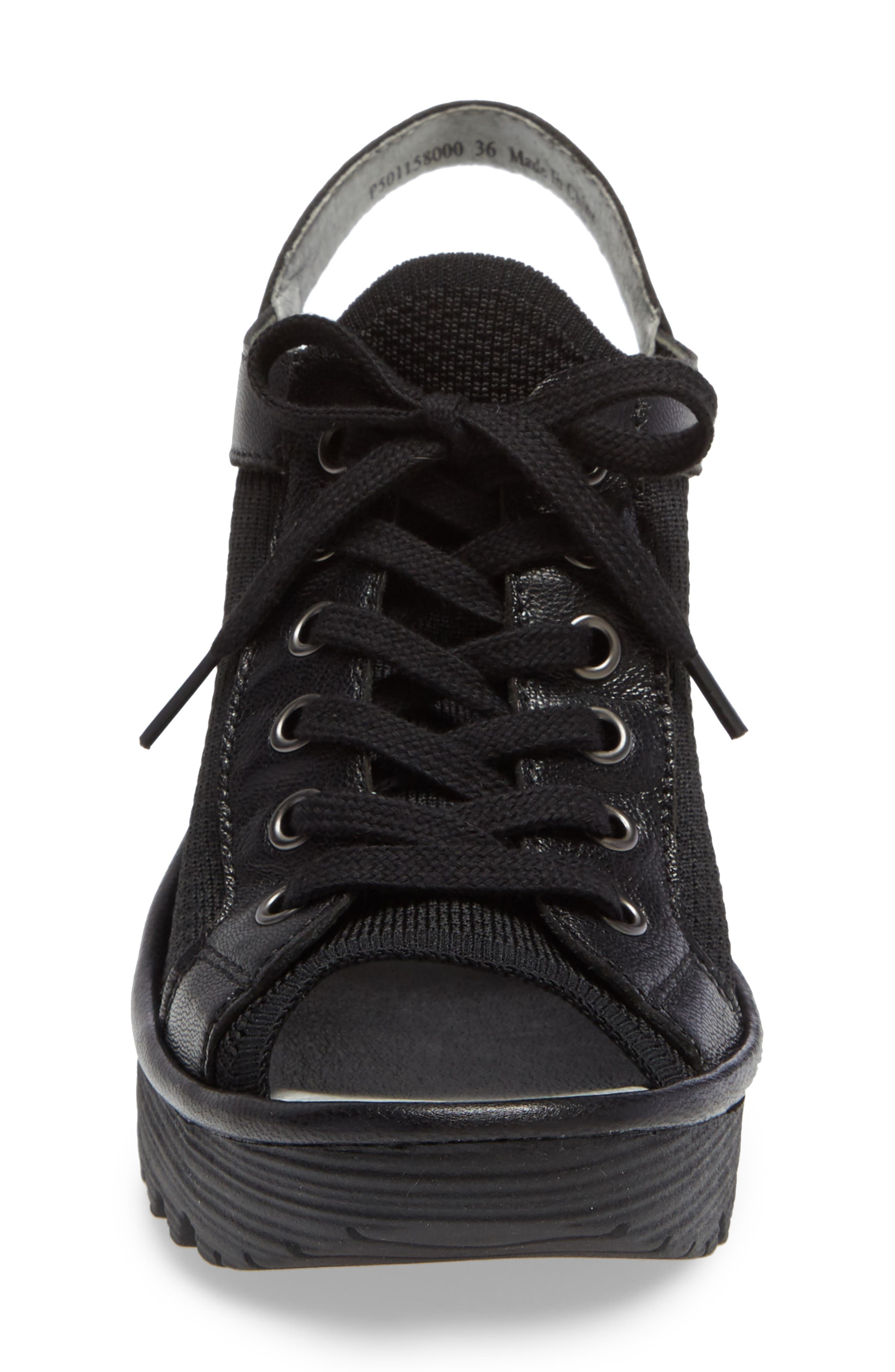 Fly London Yedu Lace-Up Wedge Sandal, Alternate, color, 