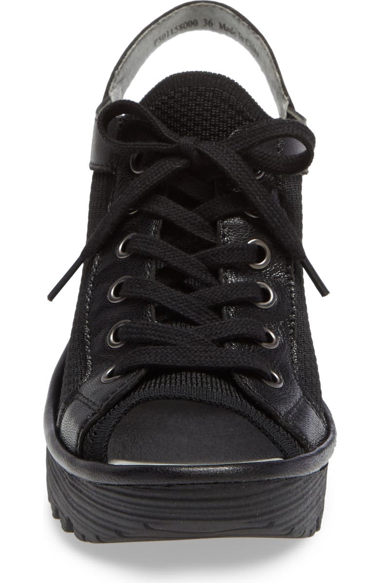 Fly London Yedu Lace-Up Wedge Sandal, Alternate, color,