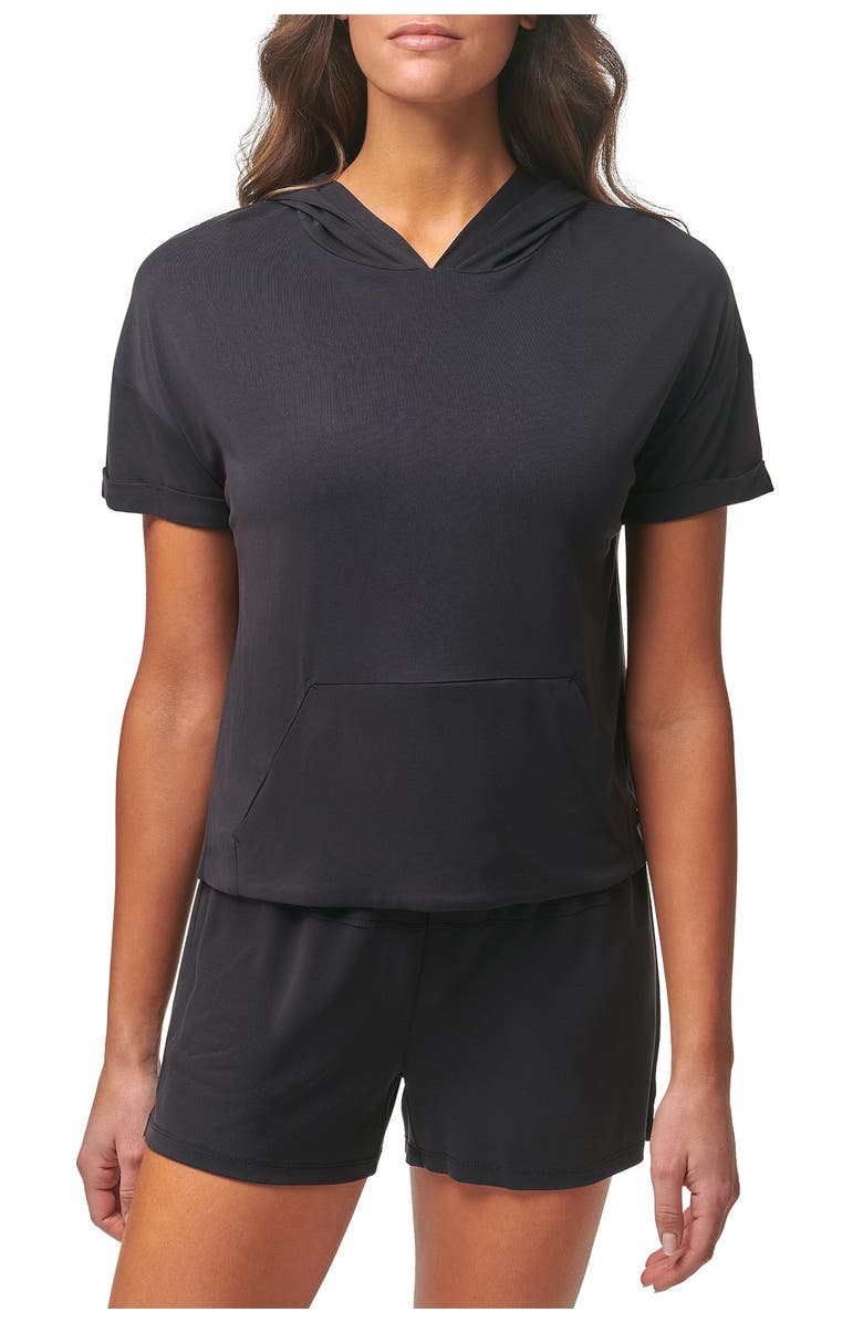 Marc New York Performance Short Sleeve Boxy Fit Hoodie, Main, color,