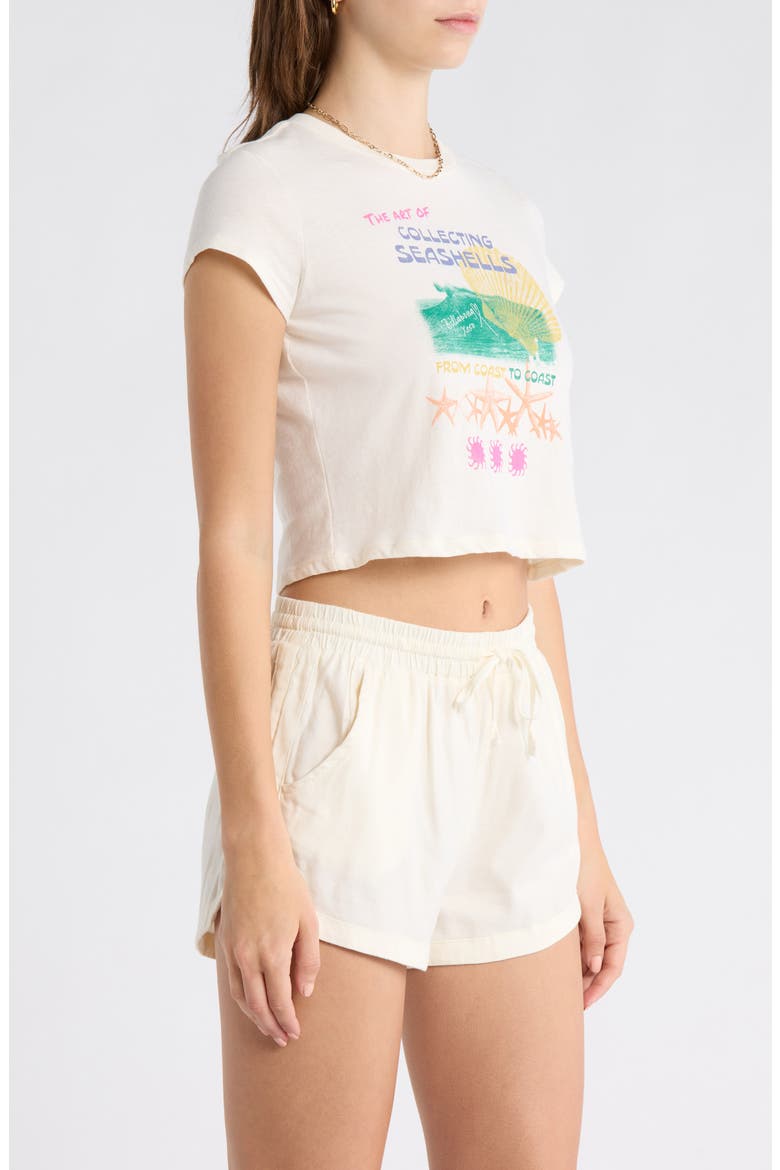 Coastal Adventures Crop Graphic T-Shirt, Alternate, color, WHITE CAP