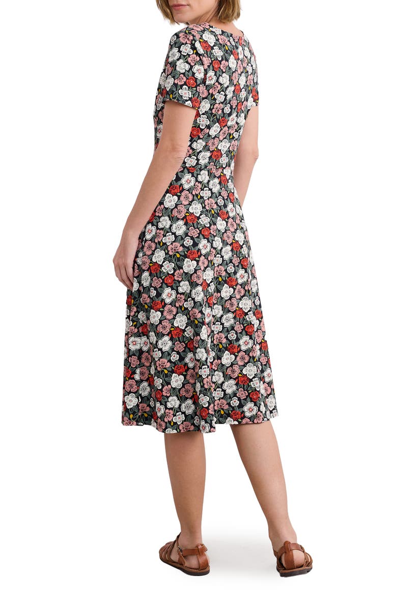 April Floral Stretch Organic Cotton Dress, Alternate, color, FLORAL TUMBLE ONYX
