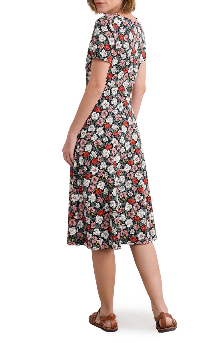 Seasalt Cornwall April Floral Stretch Organic Cotton Dress, Alternate, color, 