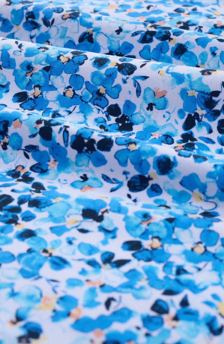 Bugatchi Hendrix Digital Painted Floral Print Pima Cotton Polo, Alternate, color, Classic Blue