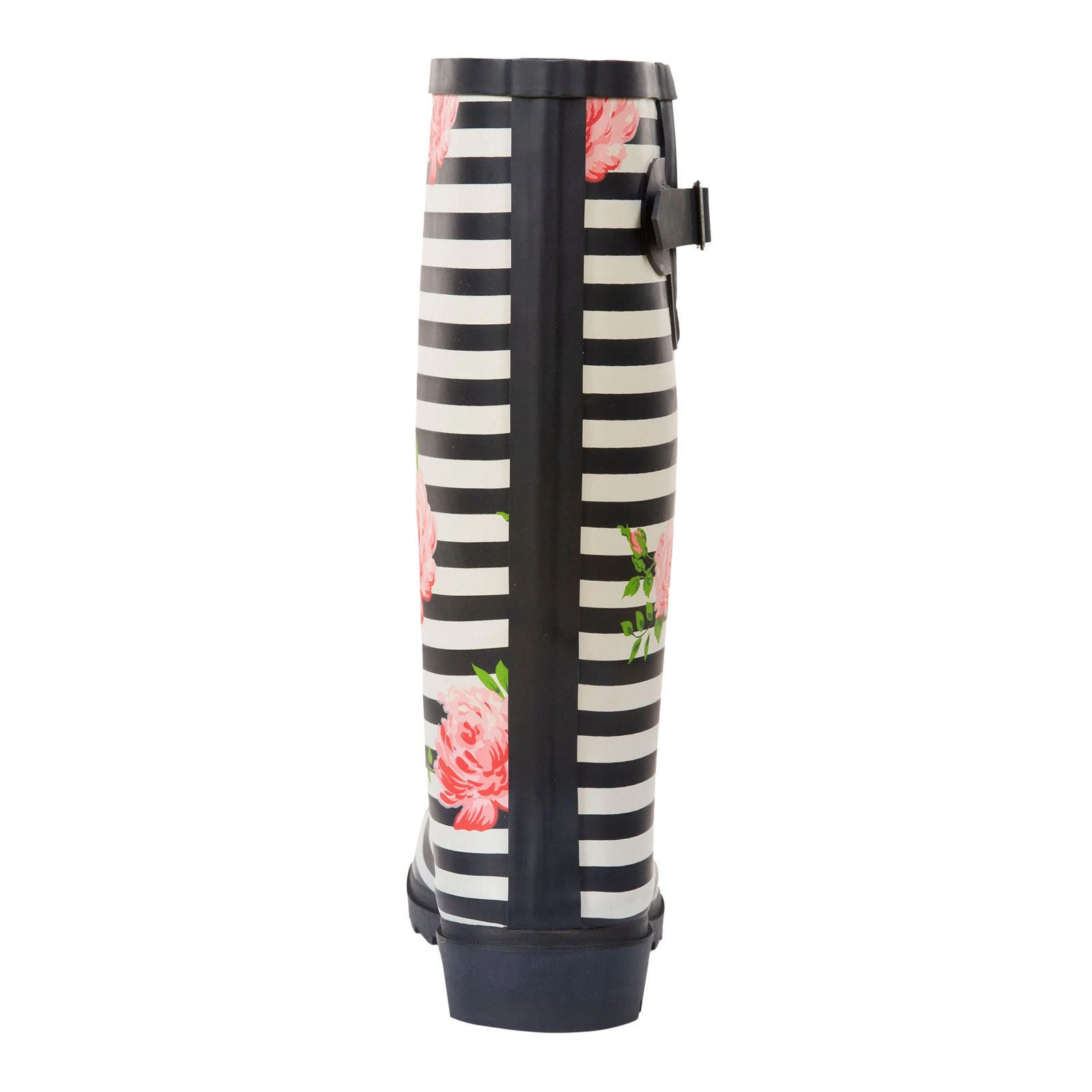 Elena Floral Galoshes, Alternate, color, Navy and White and Pink