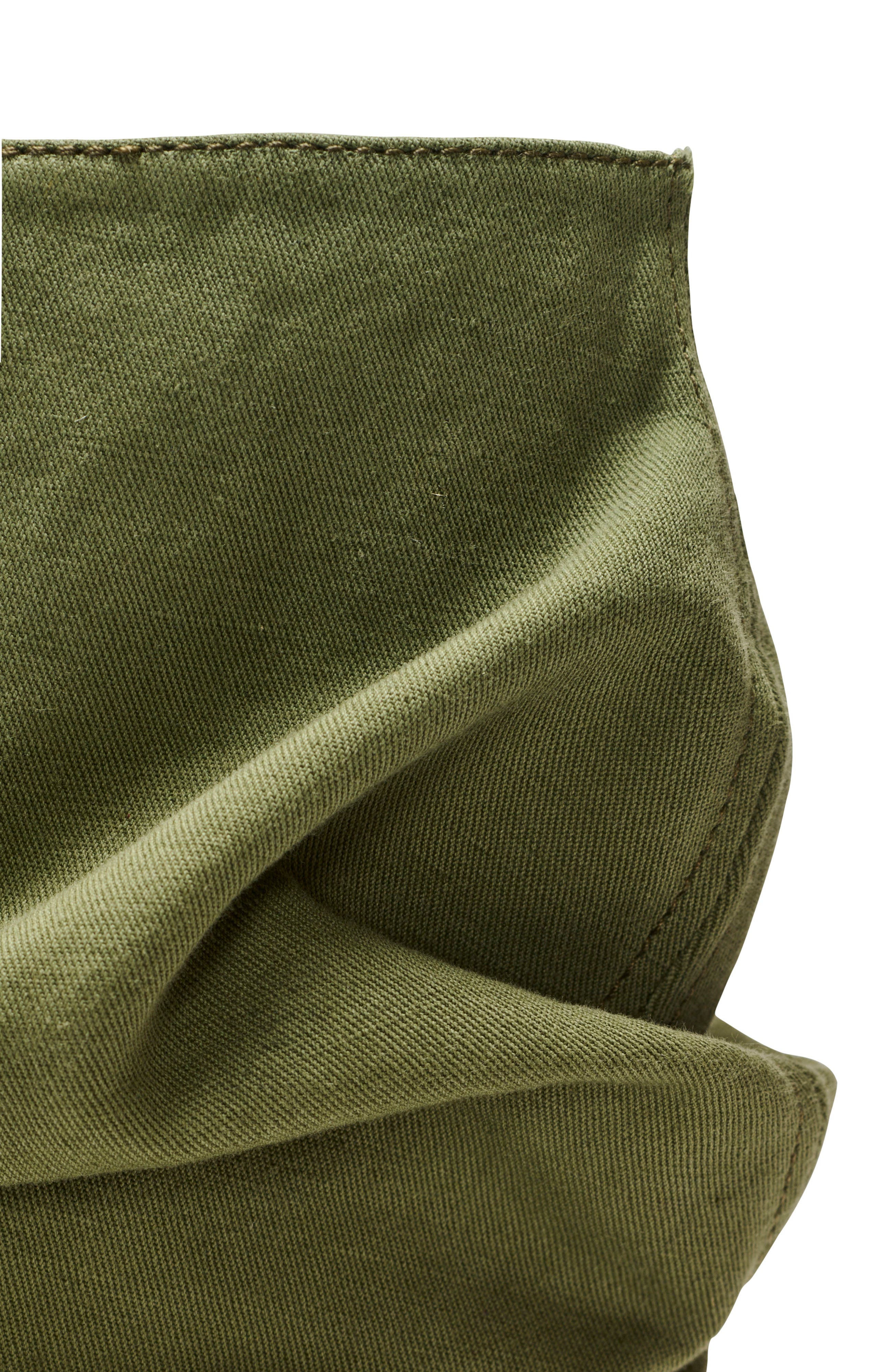 Balmain "No Wedge" cotton-linen ankle boots, Alternate, color, Green