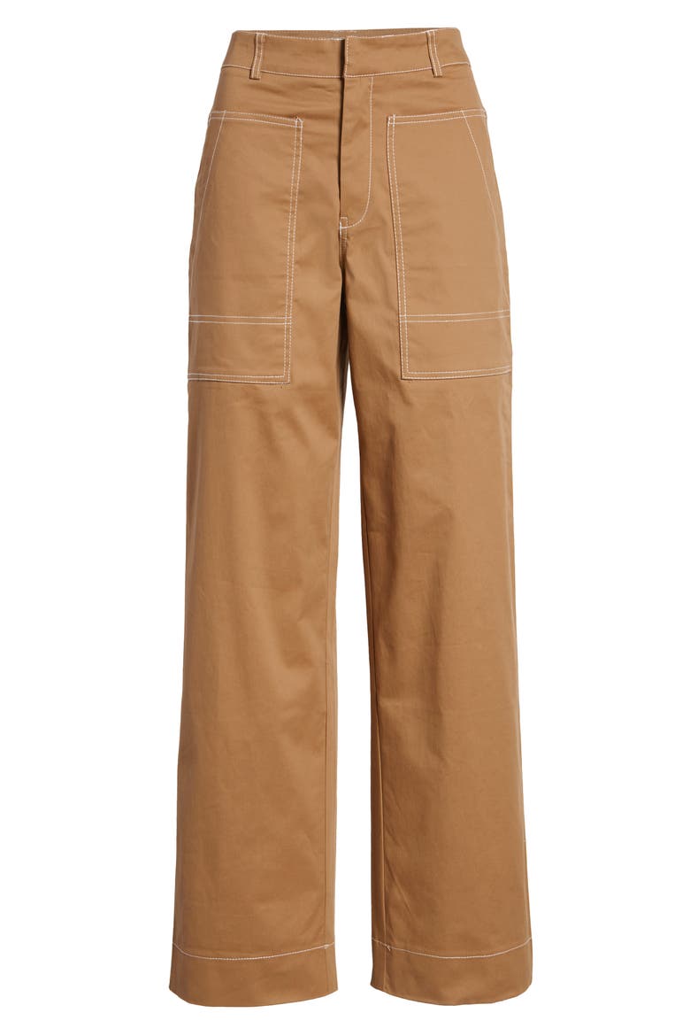 Ada Wide Leg Pants, Alternate, color, TAN