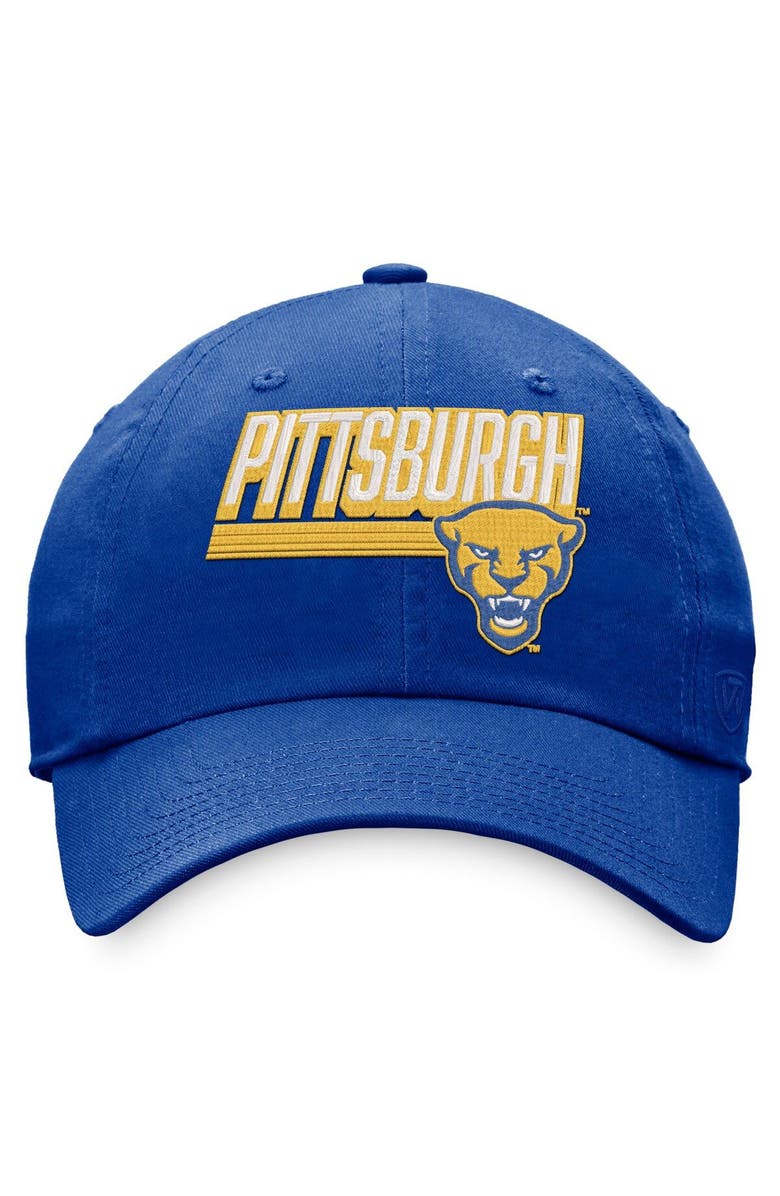 TOP OF THE WORLD Men's Top of the World Royal Pitt Panthers Slice Adjustable Hat, Main, color, Royal