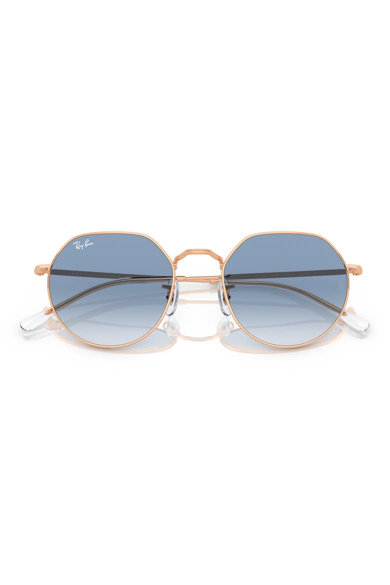 Jack 53mm Round Sunglasses, Alternate, color, ROSE GOLD