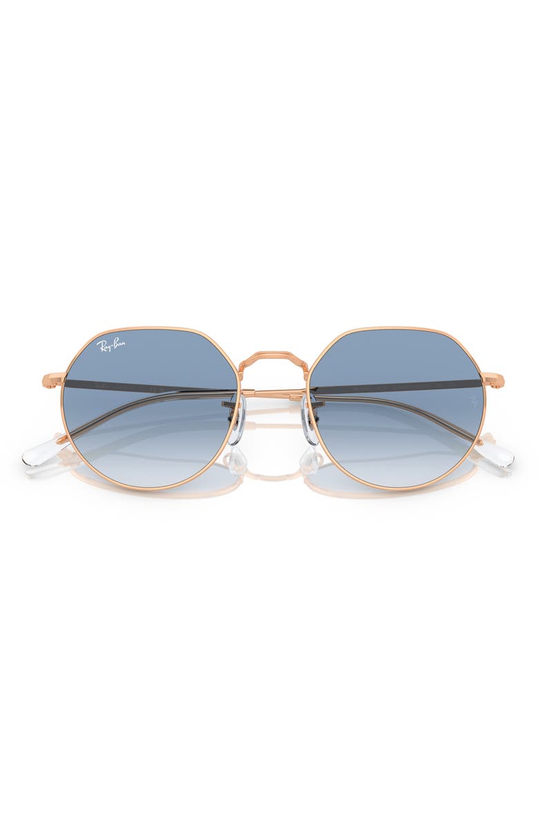 Ray-Ban Jack 55mm Irregular Sunglasses, Alternate, color, Rose Gold