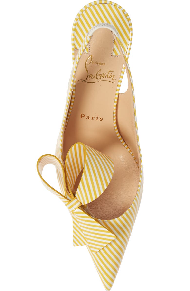 Christian Louboutin Clare Bow Pointed Toe Slingback Pump, Alternate, color,
