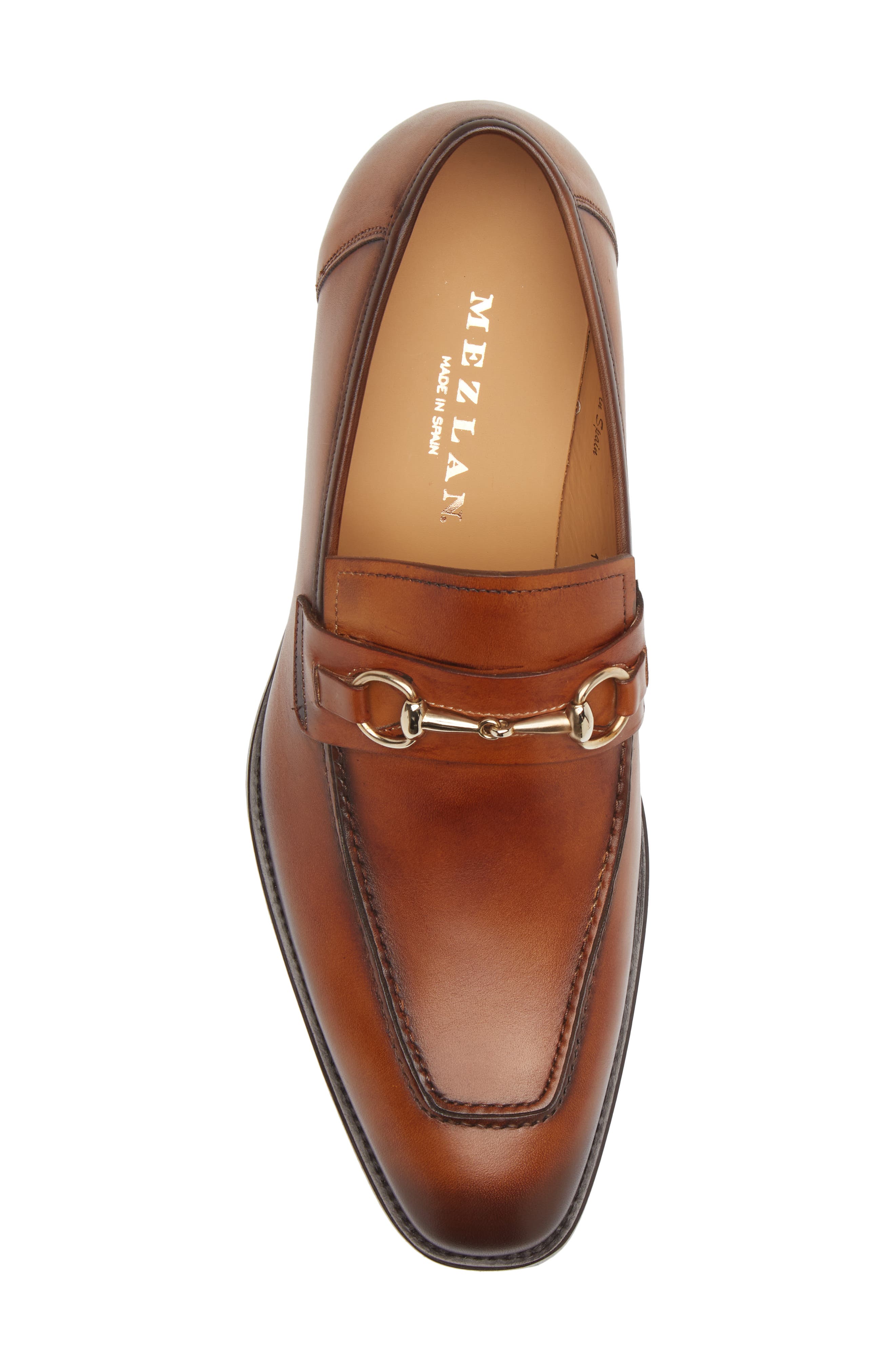 Bit Ornament Leather Loafer, Alternate, color, COGNAC