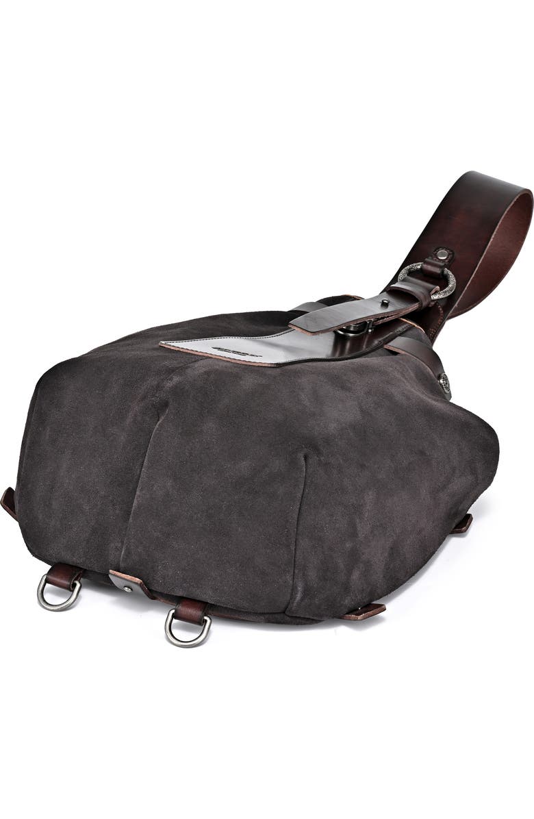 OLD TREND Daisy Leather Trim Sling Bag, Alternate, color, Grey