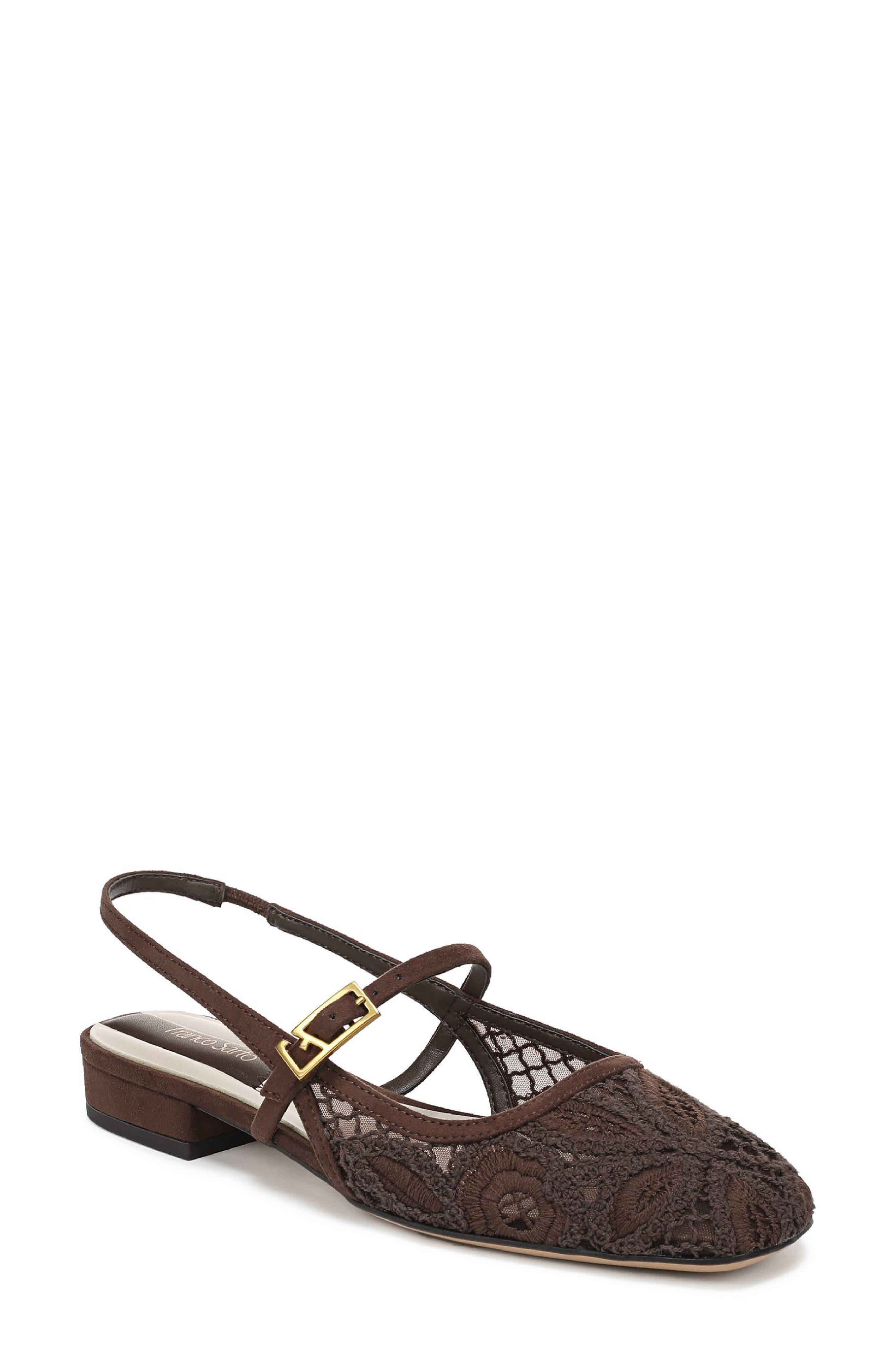 Franco Sarto Destin Slingback Flat, Main, color, Umber Brown