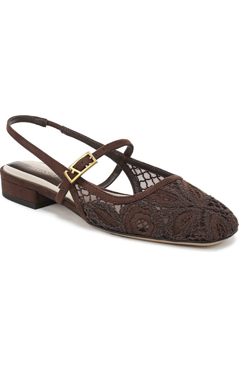 Franco Sarto Destin Slingback Flat, Main, color, Umber Brown