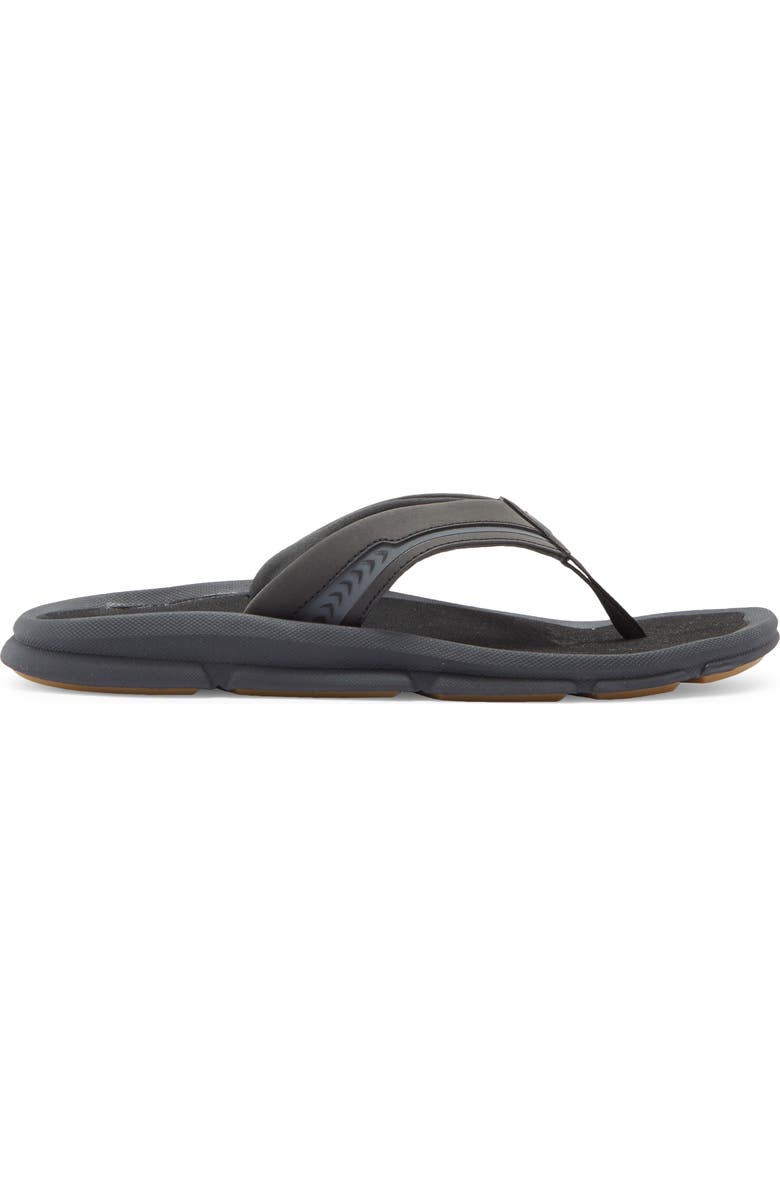 OluKai Akeu Flip Flop, Alternate, color, Black / Black