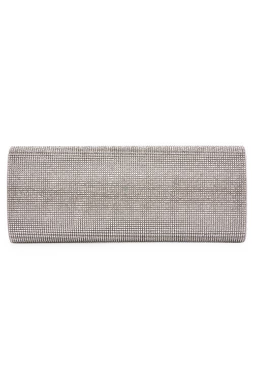 Lady Couture Radiant Rhinestone Clutch In Silver
