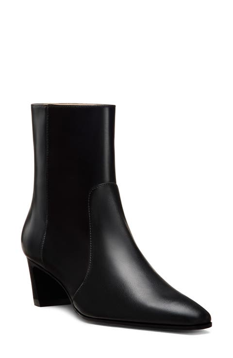 ショートブーツ・ブーティ Stuart Weitzman FW23 Lux curl ankle boots (SF434 BLK) Stuart Weitzman STUART WEITZMAN LUX CURL ANKLE BOOTS