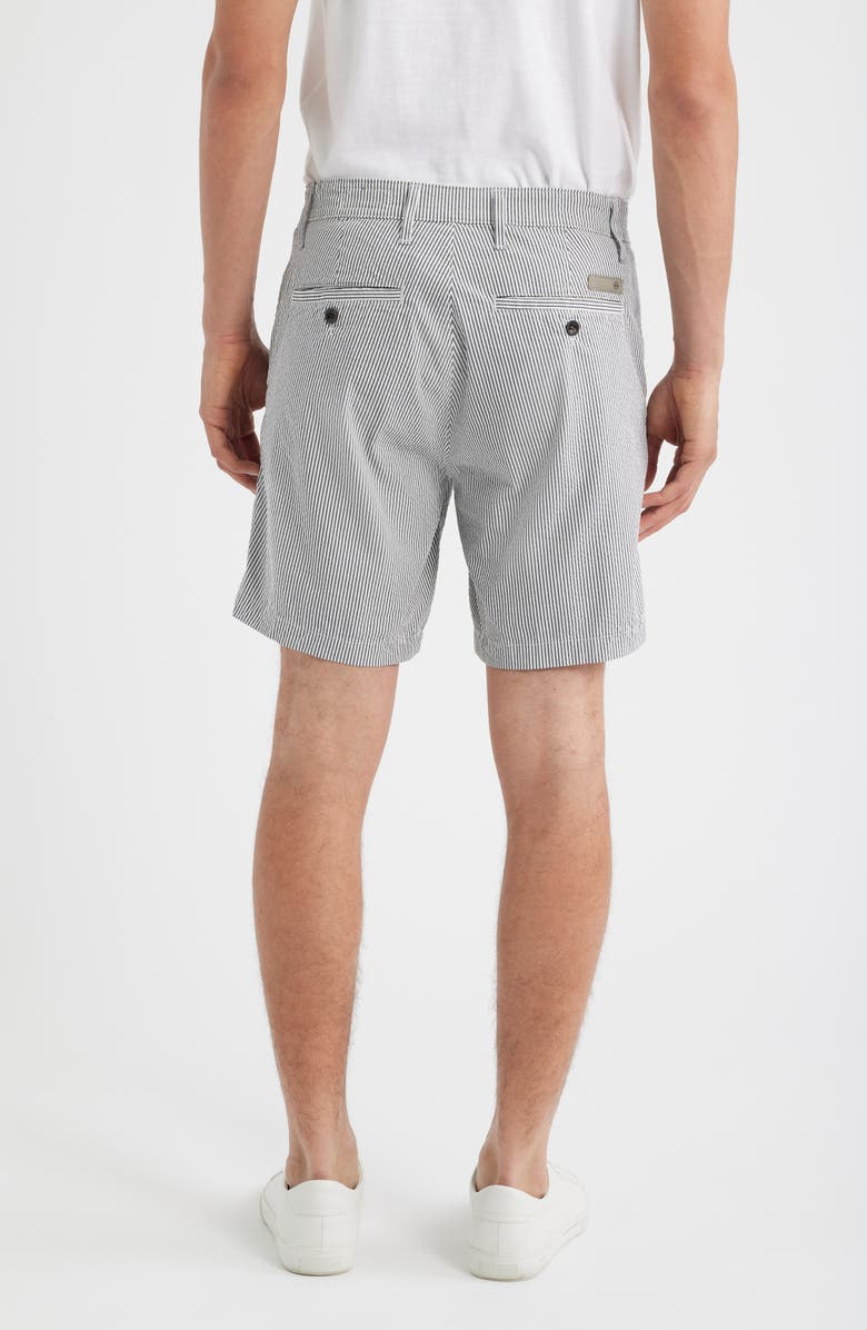 AG Cipher Slim Fit Stripe Seersucker Chino Shorts, Alternate, color, Charcoal Stripe