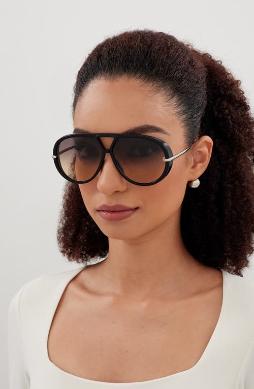Bottega Veneta Bv1273s Linea Unapologetic 010 Black Silver Brown Sunglasses