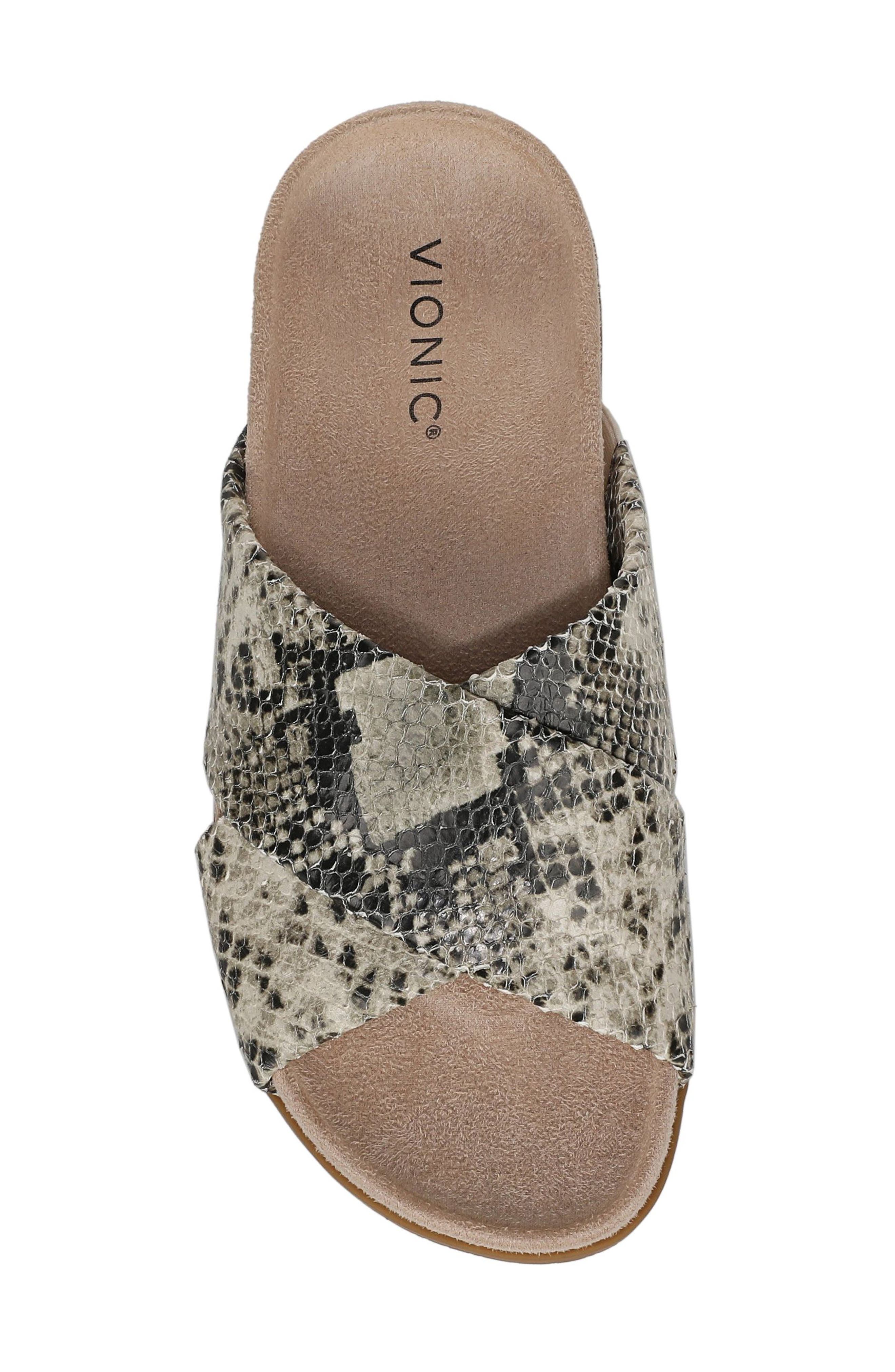 Etna Crossover Slide Sandal, Alternate, color, CREAM SNAKE