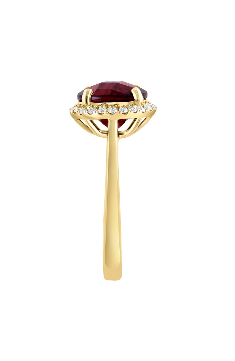 EFFY 14K Yellow Gold Garnet & Diamond Ring, Alternate, color, Red