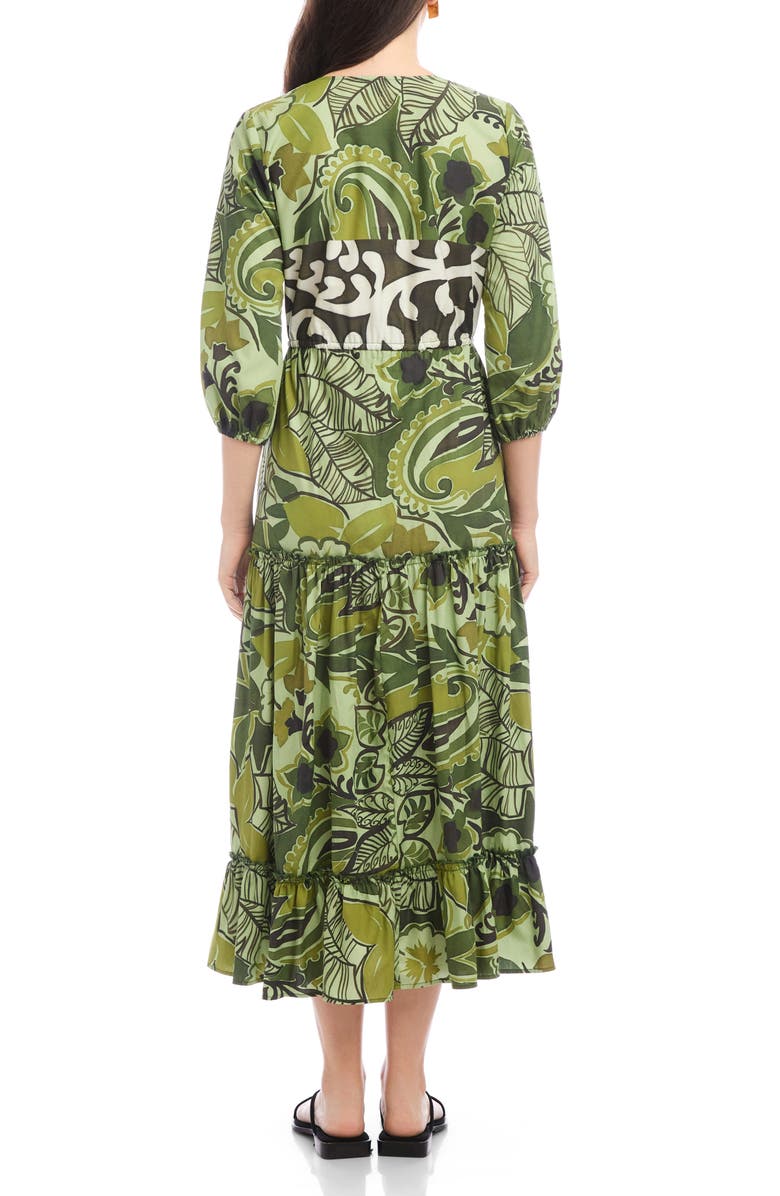 FIFTEEN TWENTY Nicki Tiered Ruffle Maxi Dress, Alternate, color, Green Print