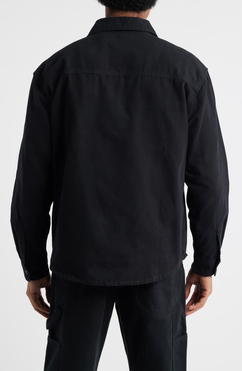 Dickies Johnsonville Relaxed Fit Cotton Canvas Button-Up Shirt, Alternate, color, Black