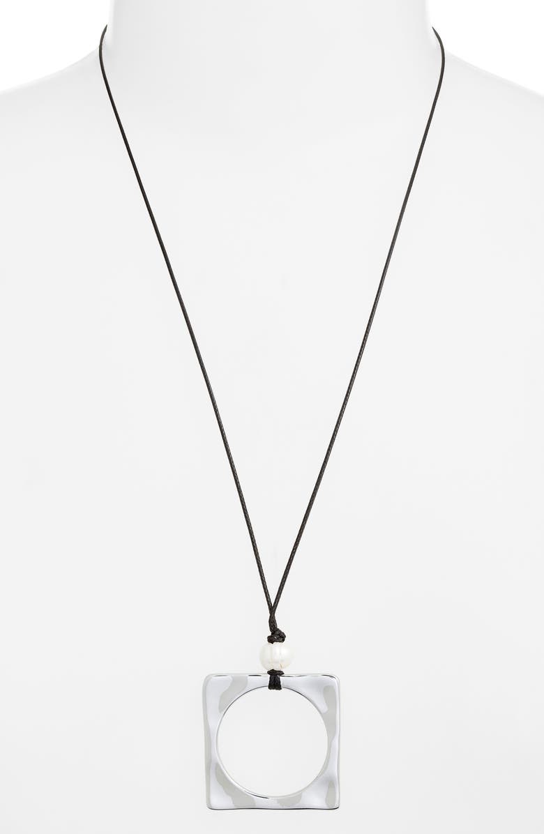 FRASIER STERLING La Jolla Freshwater Pearl Pendant Necklace, Alternate, color, Silver