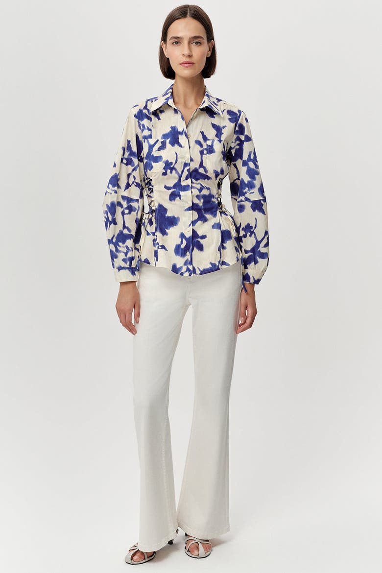 Ambrosina Collar Puff Sleeve Shirt, Alternate, color, Multi Color
