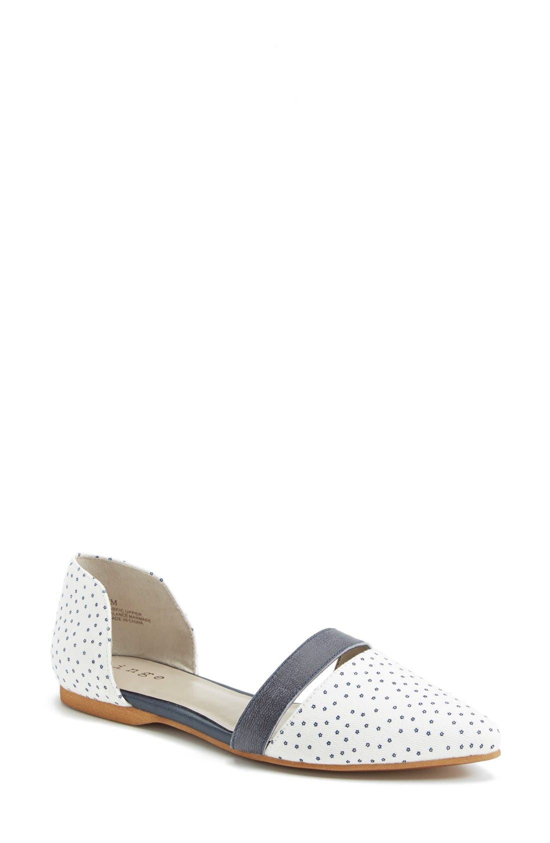 'Bandina' d'Orsay Flat, Main, color, WHITE / NAVY