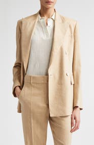Eleventy Double Breasted Linen & Wool Jacket