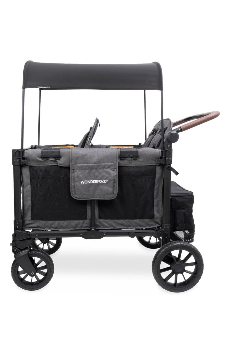 WonderFold W4 Luxe Pro 4-Passenger Multifunctional Stroller Wagon, Alternate, color, Gray