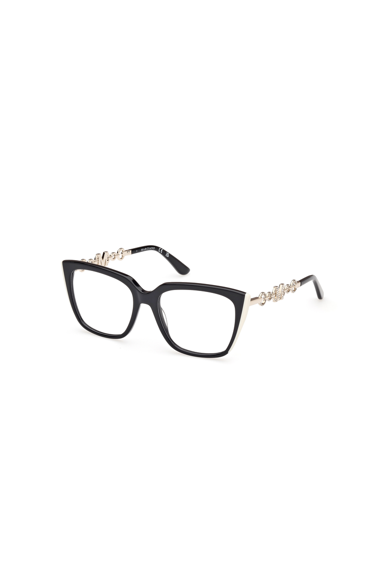 Crystal Chain Cat Eye Eyeglasses, Main, color, Shiny Black
